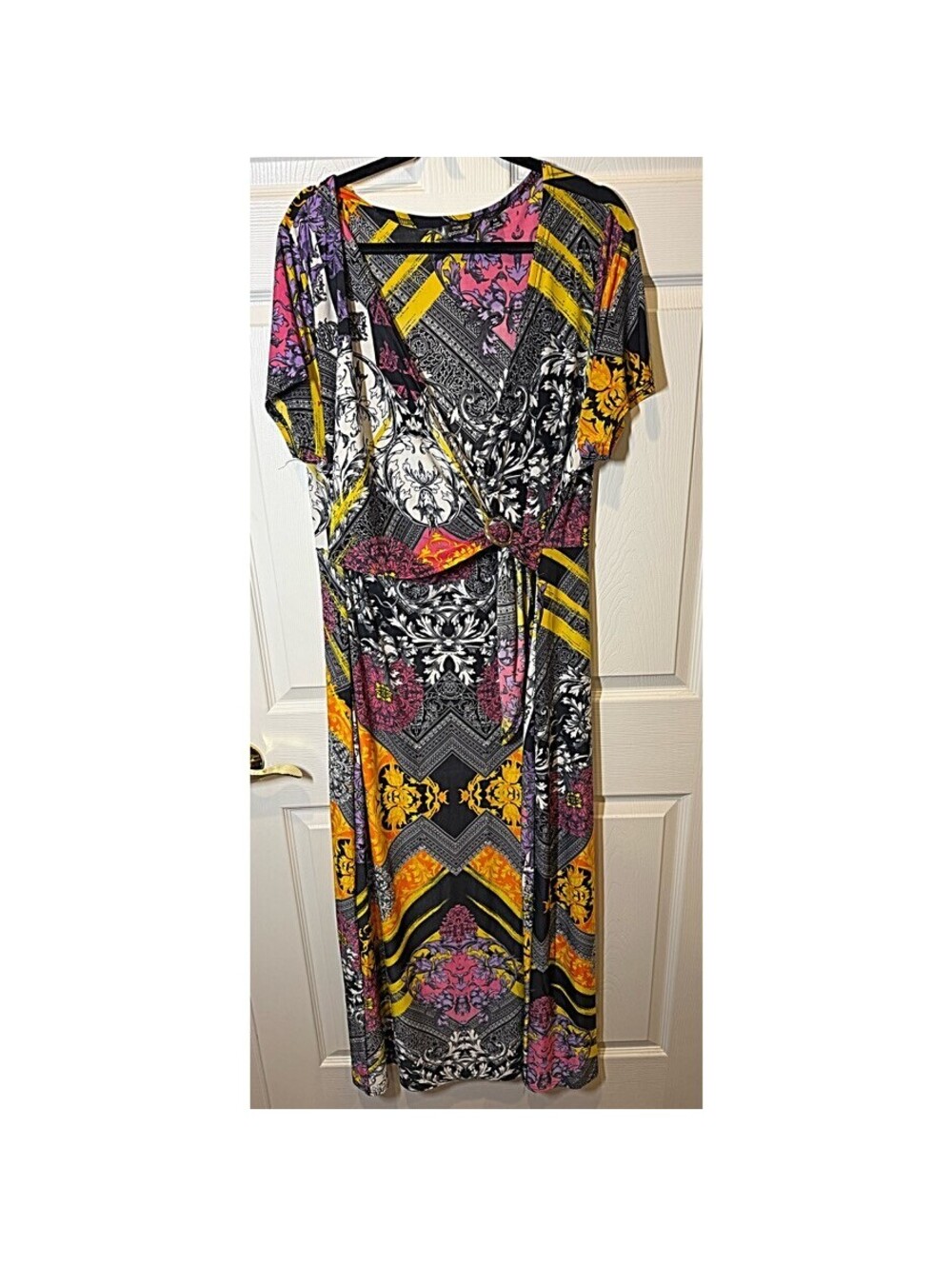 Plus Size Printed Short Sleeve Dress